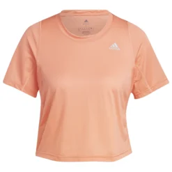 ADIDAS Women's Fast Crop Tee - T-shirt De Running -Habi Lux Soldes Boutique adidas womens fast crop tee t shirt de running