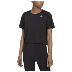ADIDAS Women's Fast Crop Tee - T-shirt De Running -Habi Lux Soldes Boutique adidas womens fast crop tee t shirt de running detail 2
