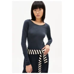 Armedangels Women's Einiaa Soft - Haut à Manches Longues -Habi Lux Soldes Boutique armedangels womens einiaa soft haut a manches longues detail 2