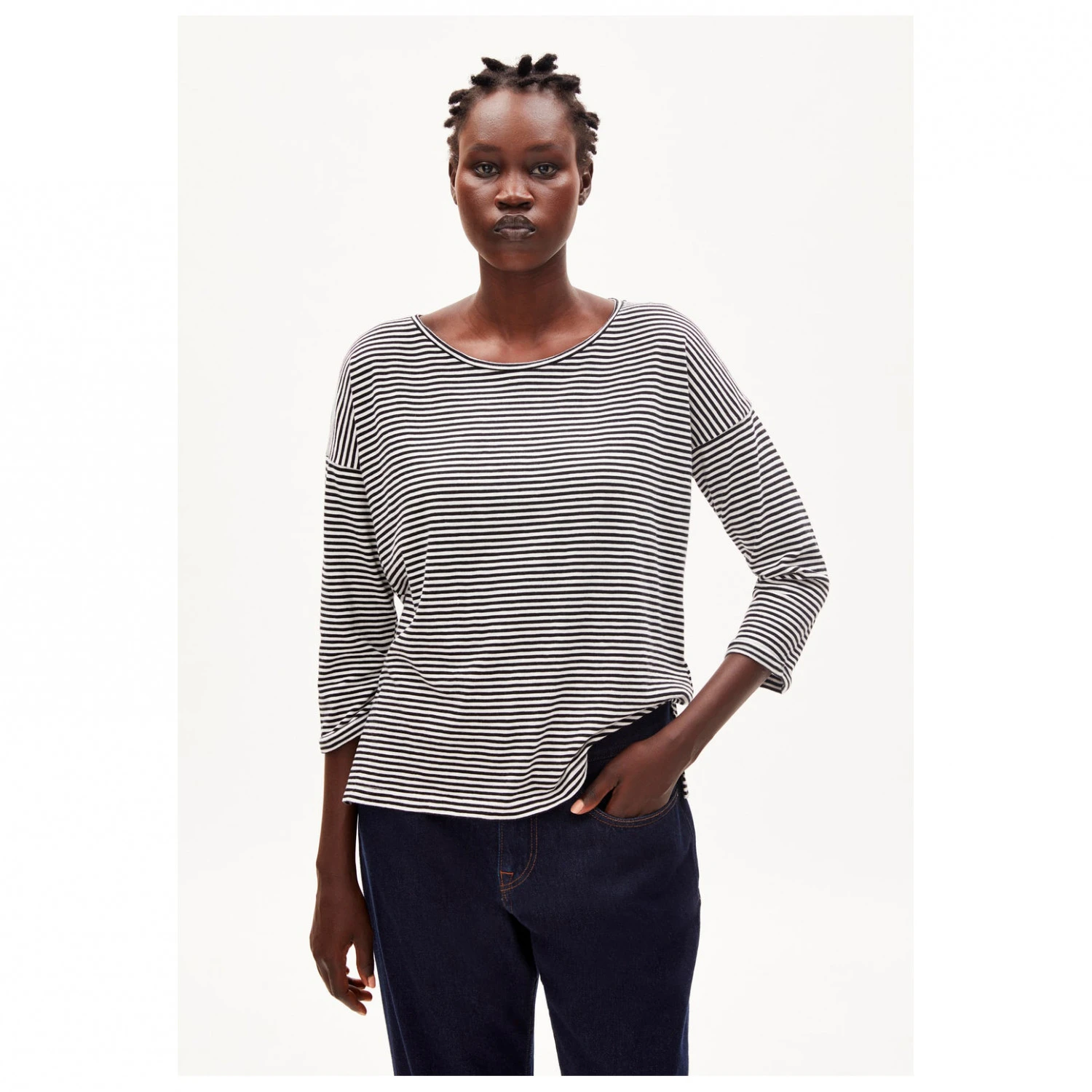 Armedangels Women's Sianaa Lovely Stripes - Haut à Manches Longues 6 Armedangels Women's Sianaa Lovely Stripes - Haut à Manches Longues – Image 4