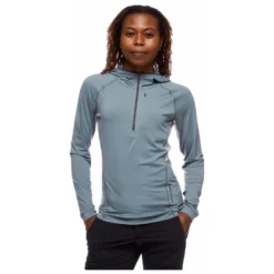 Black Diamond Women's Alpenglow Pro Hoody - T-shirt Technique 12 Black Diamond Women's Alpenglow Pro Hoody - T-shirt Technique -Habi Lux Soldes Boutique black diamond womens alpenglow pro hoody t shirt technique detail 2