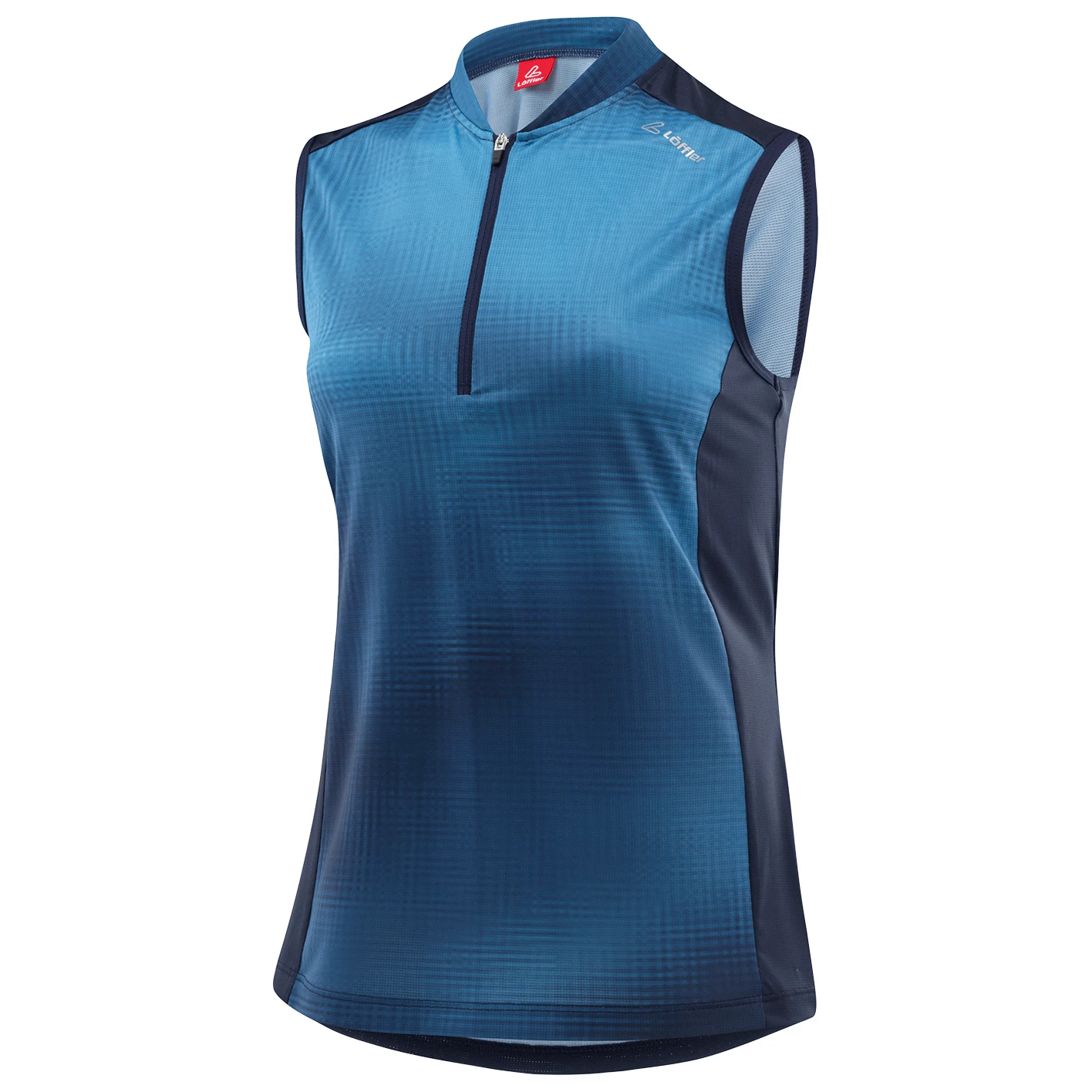 Loeffler Women's Bike Sleeveless Shirt Half Zip Cielo - Débardeur De Cyclisme 4 Loeffler Women's Bike Sleeveless Shirt Half Zip Cielo - Débardeur De Cyclisme – Image 2