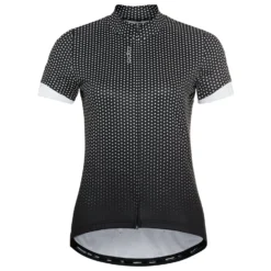 Odlo Women's T-Shirt S/U Collar S/S FZ Essential Print - Maillot De Cyclisme