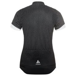 Odlo Women's T-Shirt S/U Collar S/S FZ Essential Print - Maillot De Cyclisme -Habi Lux Soldes Boutique odlo womens t shirt s u collar s s fz essential print maillot de cyclisme detail 2