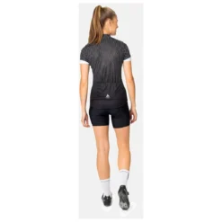 Odlo Women's T-Shirt S/U Collar S/S FZ Essential Print - Maillot De Cyclisme -Habi Lux Soldes Boutique odlo womens t shirt s u collar s s fz essential print maillot de cyclisme detail 5