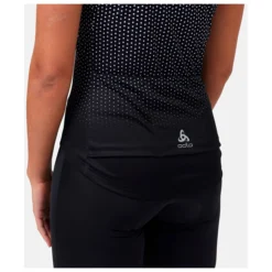 Odlo Women's T-Shirt S/U Collar S/S FZ Essential Print - Maillot De Cyclisme -Habi Lux Soldes Boutique odlo womens t shirt s u collar s s fz essential print maillot de cyclisme detail 6