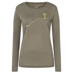 Super.natural Women's Gipfelglück L/S - Haut à Manches Longues -Habi Lux Soldes Boutique supernatural womens gipfelglueck l s haut a manches longues 1