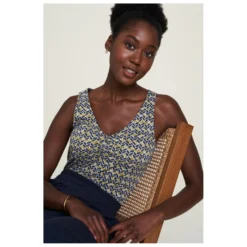 Women's V-Neck Jersey-Top -Habi Lux Soldes Boutique tranquillo womens v neck jersey top detail 5